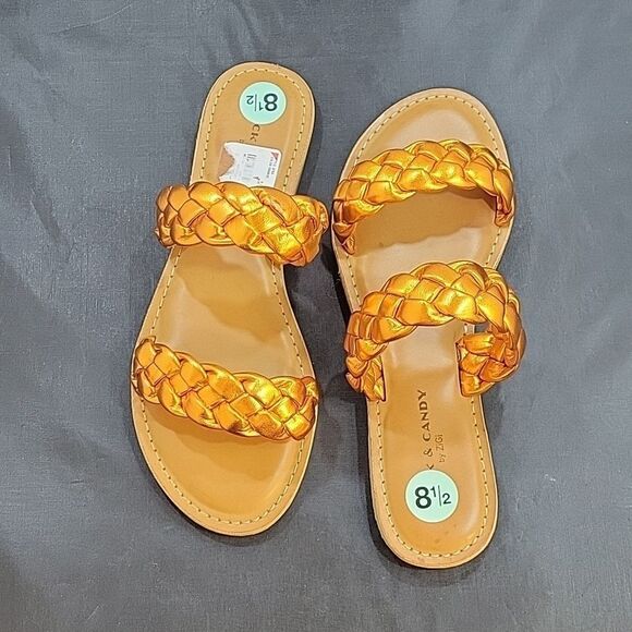 BRAND NEW ROCK&CANDY BRAIDED TWO-BAND SLIDE SANDALS - Picture 5 of 16